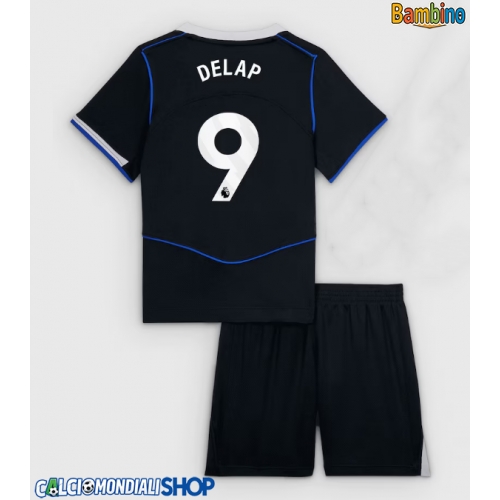 Maglie da calcio Chelsea Liam Delap #9 Terza Maglia Bambino 2025-26 Manica Corta + Pantaloni corti)